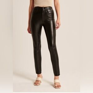 Abercrombie Vegan Leather skinny pants. Size 27/4 long, curve love. Brand new